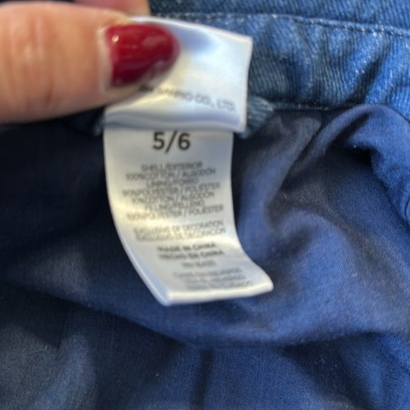 Hello Kitty Blue Quilted Jacket Snap Front Size 5/6 - Picture 7 of 8